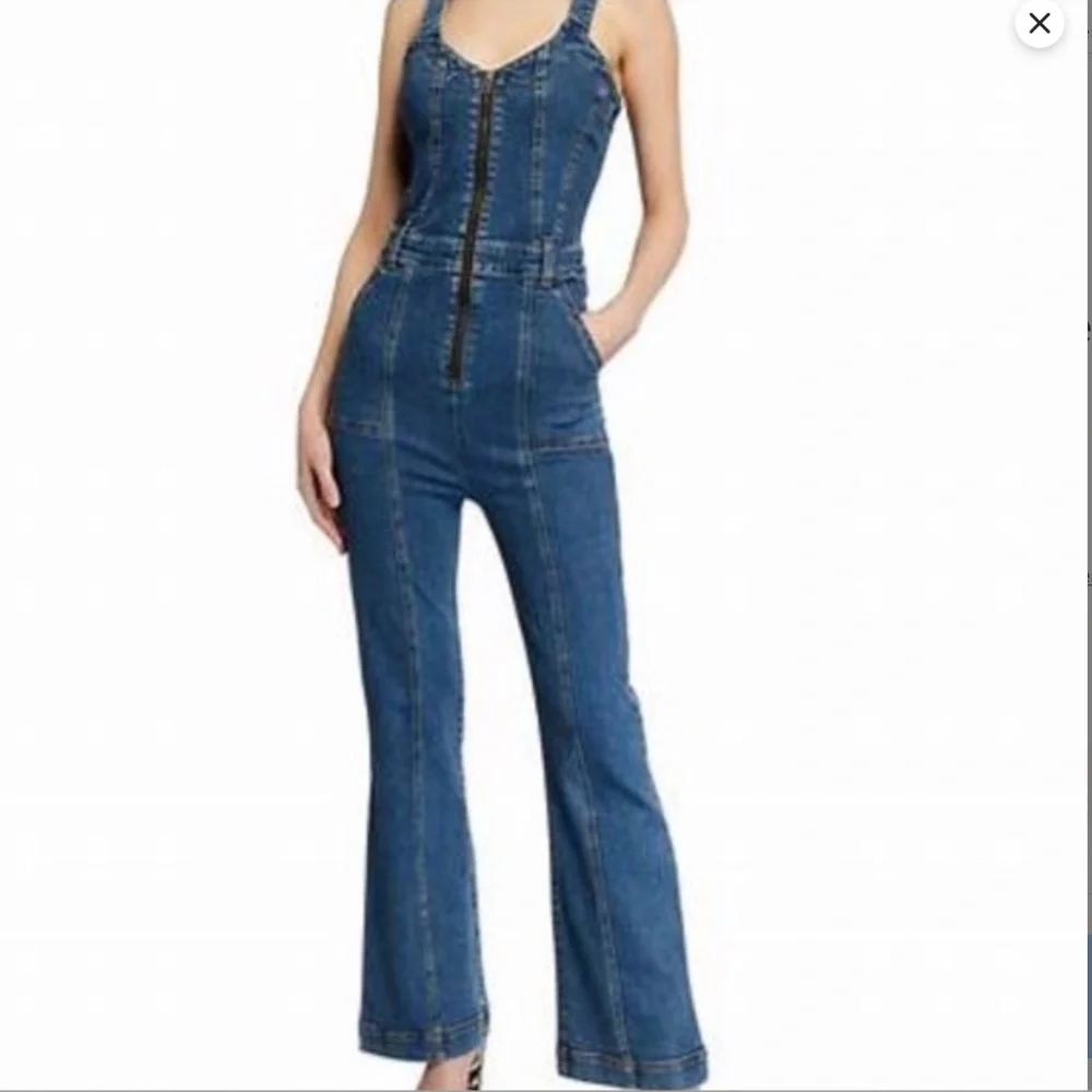 Veronica Beard Fayre Denim Jean Jumpsuit EUC - Picture 2 of 14